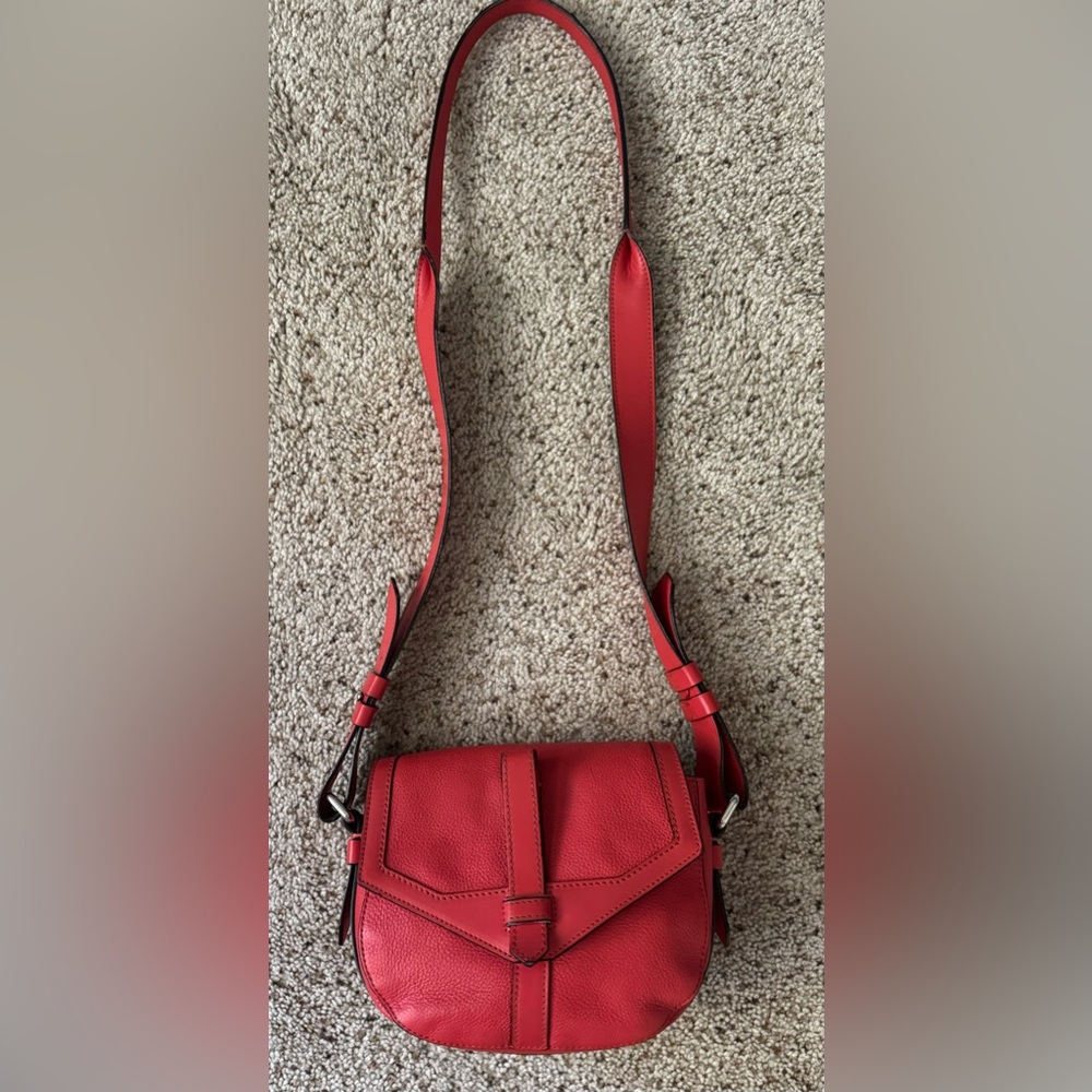 Lancel Crossbody Leather Saddle Bag